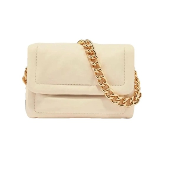 NWT Marc Jacobs The J Link Shoulder Bag Marshmallow | Gold Chain - Picture 1 of 6